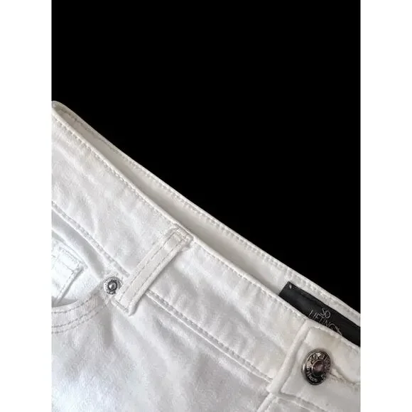 Chicos So Slimming Jeans Womens 00 US 2 White Straight Leg Mid Rise Stretch - Picture 9 of 10